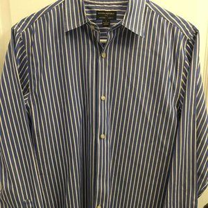 Banana Republic  slim fit striped blue shirt